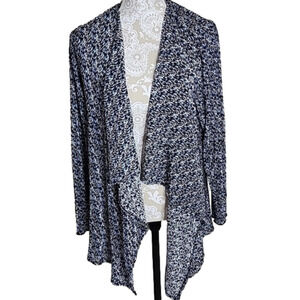 R & K womens long sleeve open textured waterfall cardigan, 18W